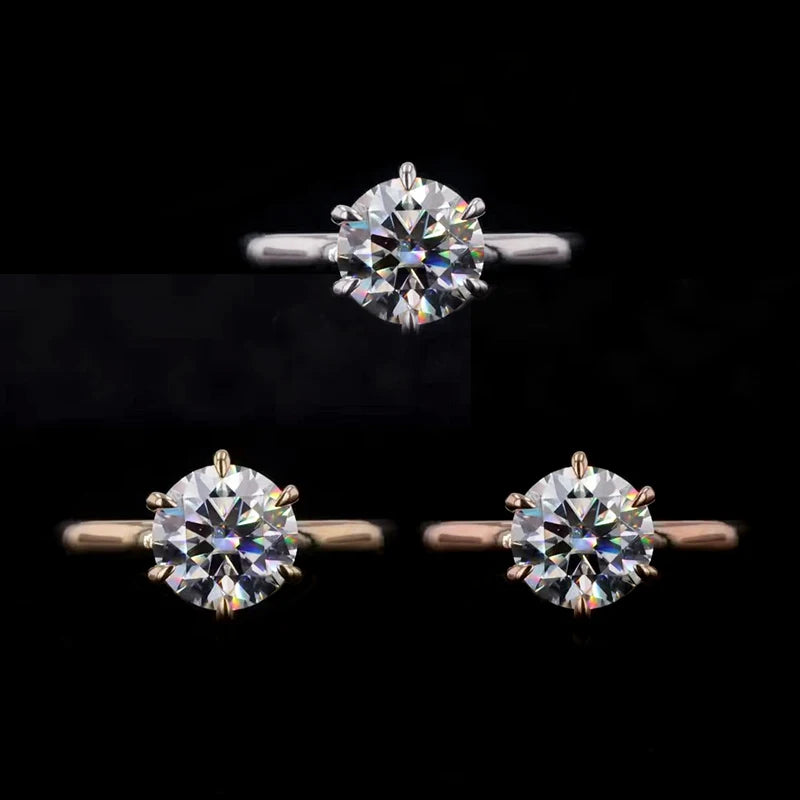 Starsgem Moissanite Sapphire Ruby Emerald 9K 10K 14K 18K Platinum Gold White Rose Yellow Gold Ring Fine Jewelry Gold Rings Price