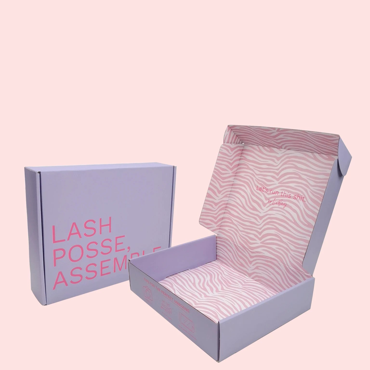 Fashionable Designing Corrugated Shipping Boxes for Lashes Packaging