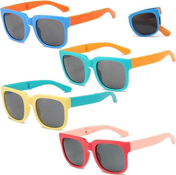 Kids Foldable Toddler Sunglasses Polarized Sunglasses for Chidren UV Protection Shades Fashion Outdoor Sun Gla