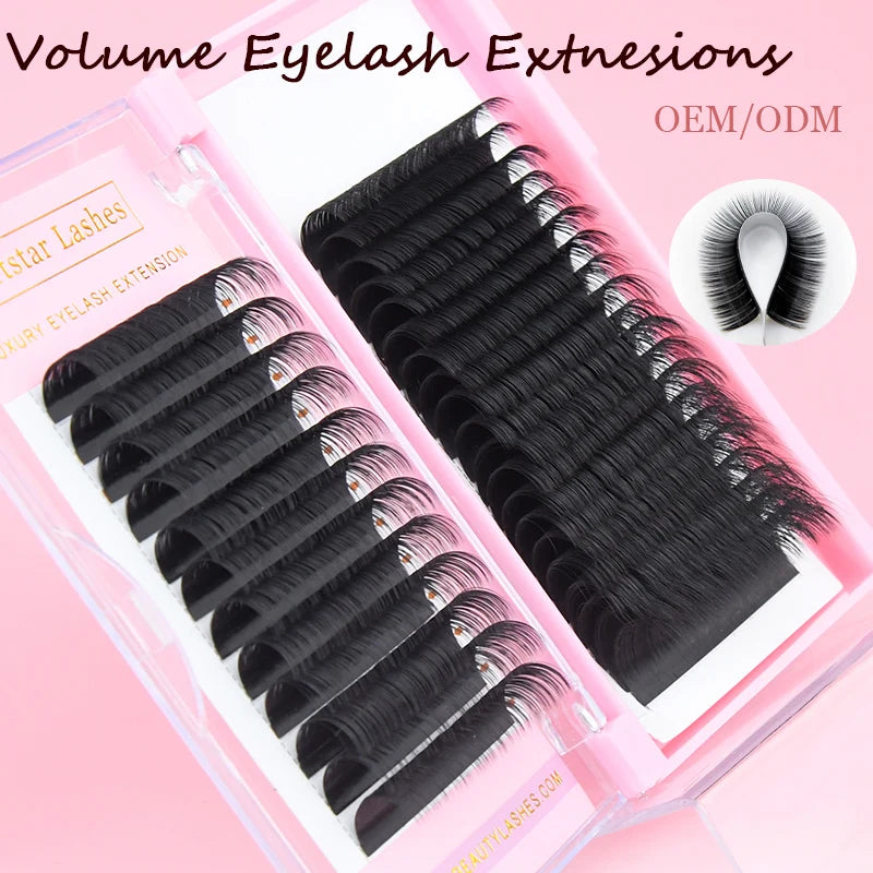 Great Quality Private Label Self Fan Lashes Easy Fans Rapid Blooming Eyelash Extension Mink Individual Lashes