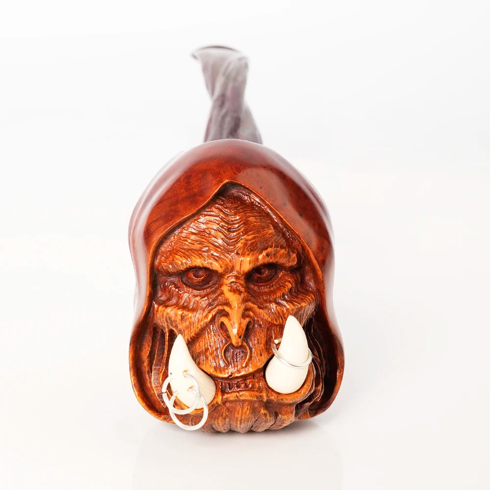 MUXIANG Luxuriousx Carved Tobacco Pipe Cool Gul Dan Briar Smoking Pipe