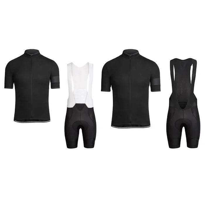 2024 New Basic Unisex Summer Breathable Reversible 100% Polyester 140g Cycling Jersey Short Sleeve Bib Set