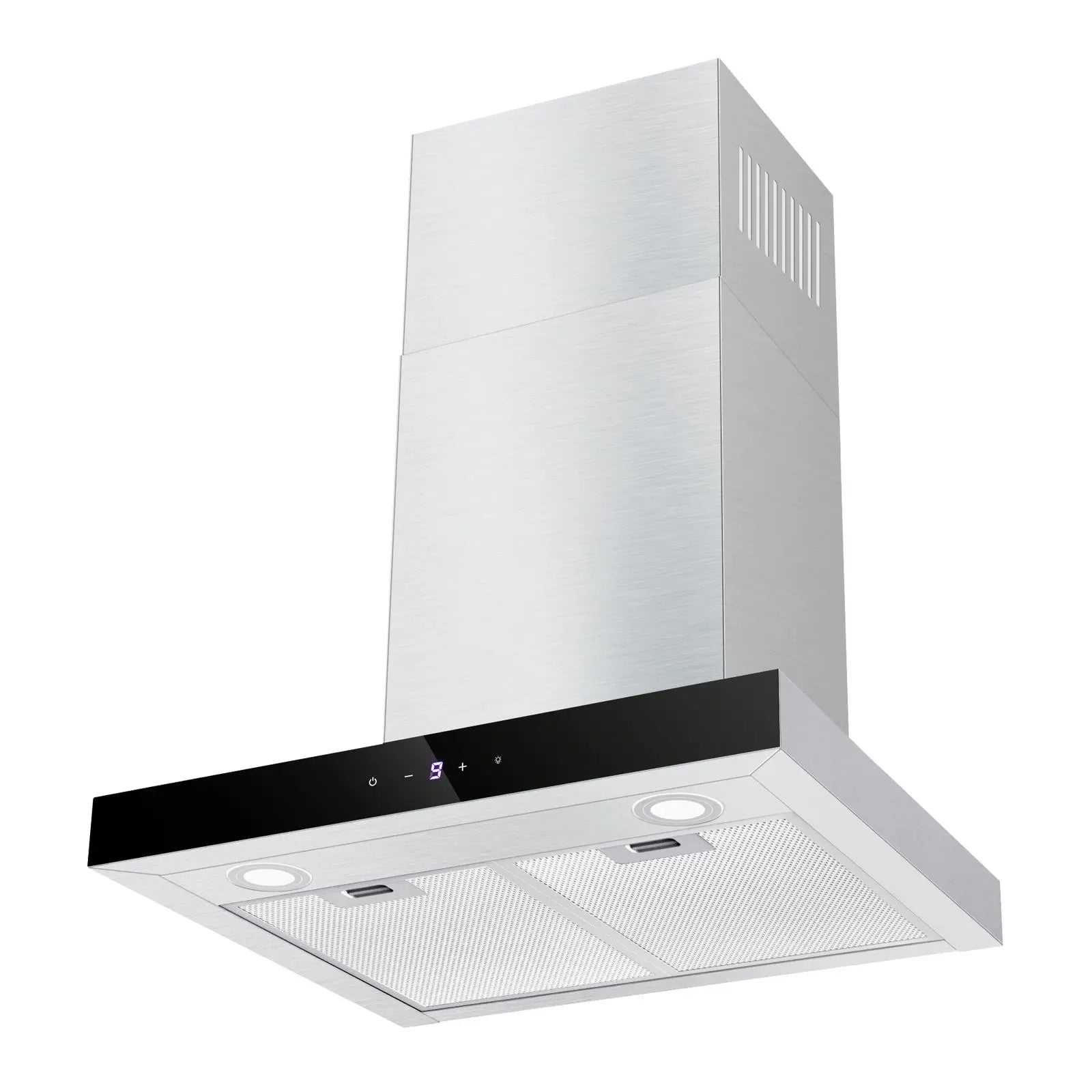 TopStrong 60cm Kitchen Range Hood 18 M³/min Airflow 9-Level Soft Touch Control Stainless Steel with 2W LED Light