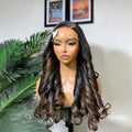 Luxurious 150Density Glueless 13*4 Lace Front Human Hair Wig 24 Inches Super Double Drawn Bouncy Curly Wig