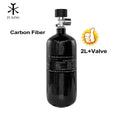 TUXING Wholesale Convenience ODM CE PCP Tank 4500psi 300bar 30mpa Hpa 2L Paintball Game Carbon Fiber Air Tank With Black Valve