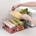 Crisper Stackable Rectangle PET Food Storage Containers for Fridge Soda Can Organizer with Injection Plastic Eco-Friendly