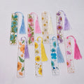 Dried Flower Resin Bookmark Gift for School Kids Birthday Party Resin Crafts Floral DIY Bookmark