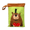 25Cm X 35Cm Washable New Cartoon Double Pocket Storage Bag Reusable Zipper Pouch Bags Cloth Diapers/nappy Wet Dry Bag Waterproof