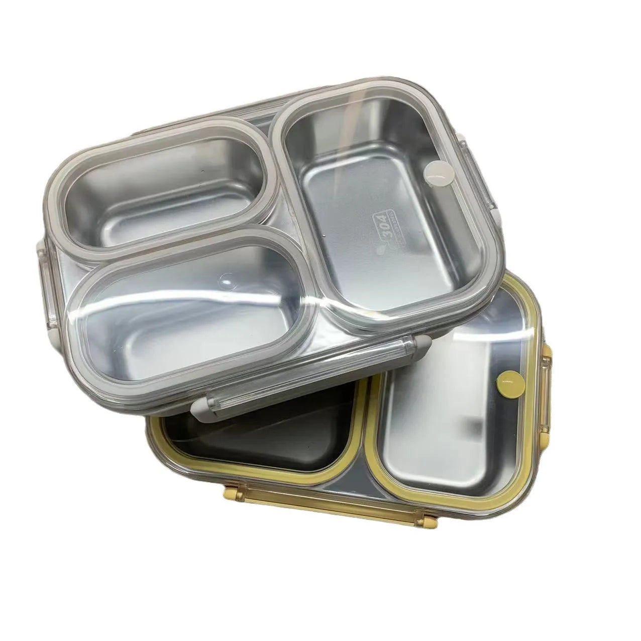 2025 Tiffin Lunch Box with 2 or 3 Compartments Microwave and Water Heat Lunch Box Stainless Steel 304 Metal Lunch Box Kids Steel