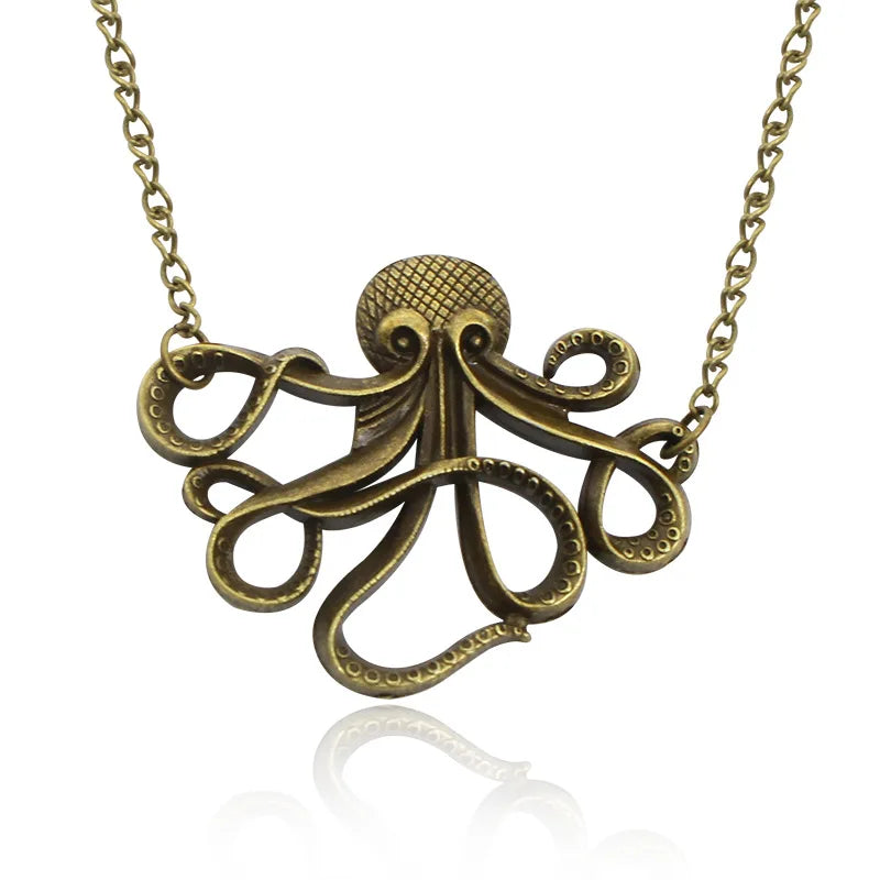Fun Costumes Pirate Kraken Emblem Necklace Pirate Necklace Newest Octopus Necklace for Men Women