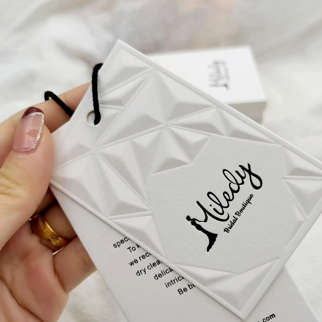 Custom logo Private Label Bundle Wraps Hair Extension Packaging Paper Gift Hang Tags