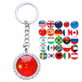 Round Diamond-inlaid Key Chain Custom-made University Logo LOGO Graduation Photo Corporate Anniversary Key Pendant Custom Gift