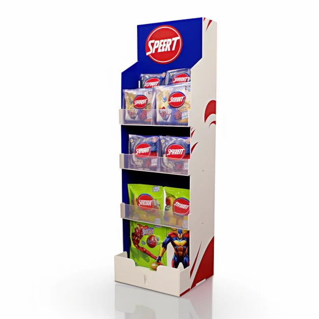 Custom Design YIZE DISPLAY ISO9001 Certified Corrugated Cardboard Supermarket Toy Products Sales Promotion Floor Display Stands