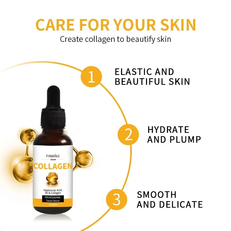 Best Selling Organic Private Label Hyaluronic Acid &Ve Face ALOE VERA Moisturizing Skincare Collagen Serum