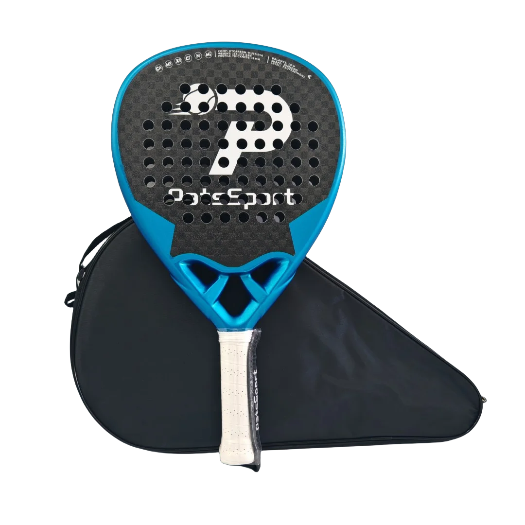 RTS HYBRID 12K Carbon Fiber EVA Core Padel Racket Tennis Racquet Lightweight Diamond Shaped Padel with Carry Bag