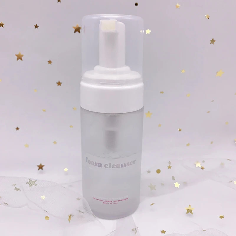 Personalized Eyelash Cluster Extensions Shampoo for Eyelashes Foam Cleaner Brush Kit Bottle with logo Private Label