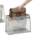 Lady Fashion Portable Non-Woven Dustproof Storage Bag Transparent Moisture-Proof National Style Wardrobe Hanging Organizer for MegaBDM