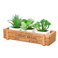 A Variety of Optional Creative Wooden Succulent Flower Pots Wooden Succulent Plants Potted Wooden Boxes Desktop Storage Boxes