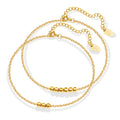 Minimalism 18K Gold Plated Personality Design Bead Anklet Women Mom Day Gift Ladies Anklets Fashion Fine Jewelry