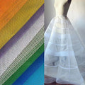 White 100D Stiff Mesh Fabric 100% Polyester Hard Net Crinoline Fabric for Wedding Dress