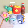 Cartoon Resin Food Animal Flat Back Charms Flower Cabochon Slime Filler for Kid's DIY Mobile Phone Keychain Decorative Crafts