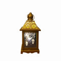 Wrought Iron Led Ramadan Festival Right Angle Wind Lantern for Home Living Room Holiday Decoration