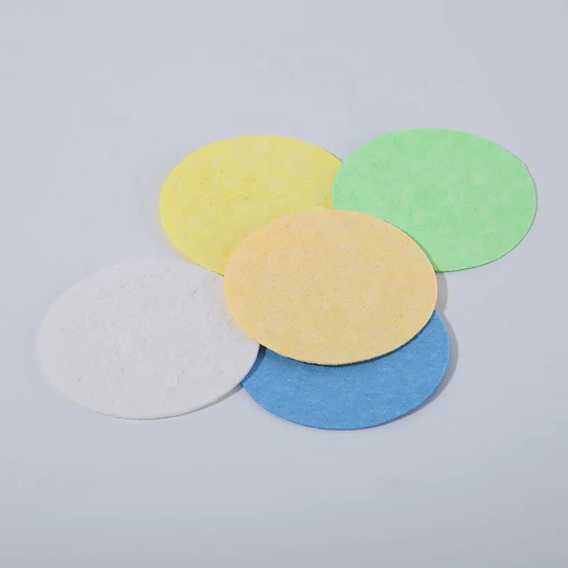WOXIN Customize Eco Friendly Gifts White Bath Shower Facial Compressed Wood Pulp Cellulose Sponge