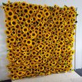 3d Wedding Simulation Silk Floral Wall Sunflower Flower Wall for Background Decoration