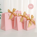 Cheap Matte Luminaries Pink Wedding Gift Set Packaging Paper Shopping Bags Craft Happy Wedding Gift Paper Bag