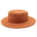 Outdoor Vacation Women Girl Flat Top Boater Shape Paper Straw Sun Hat for Summer Beach