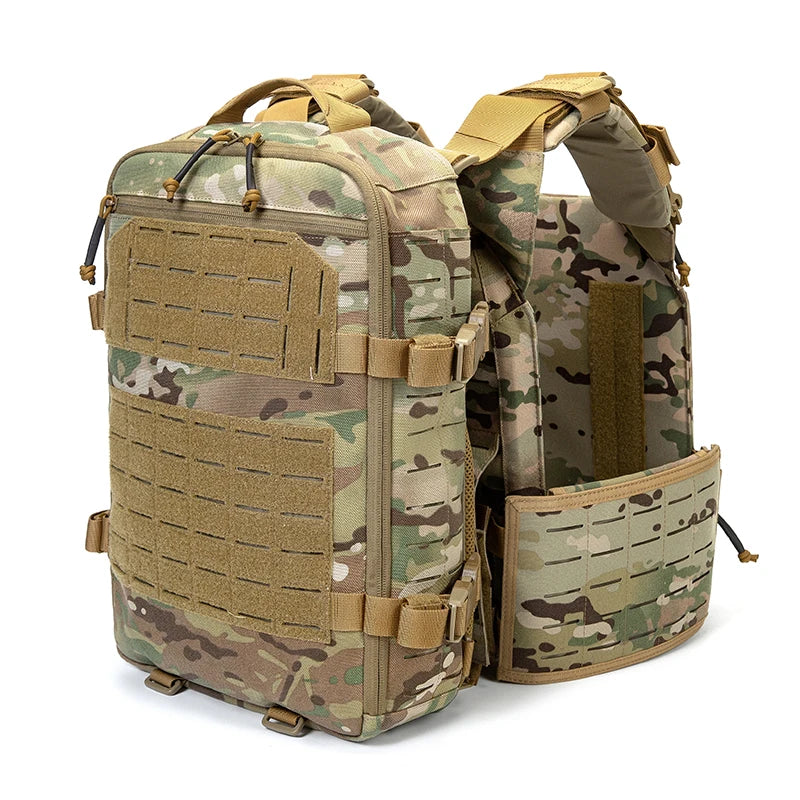 GAF 1000D Nylon Tactical Backpack Insert Plate Carrier Bag Laser Molle Plate Carrier Vest Combination Backpack with Molle