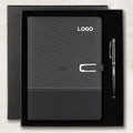 Custom A5 Journal Leather Hardcover Wireless Charger Gift Box Loose-leaf Notebook with Luxury Features