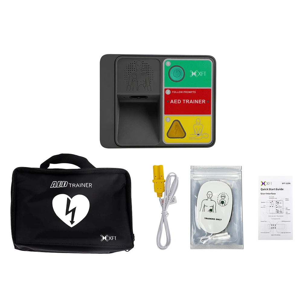 XFT XFT-120N AED Trainer CPR Training Multiple Modes Portable Automatic External Defibrillator FCC/CE Certified First Aid