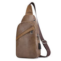 2026 New Style Outdoor Travel PU Men Crossbody Waist Bag Casual Shoulder Chest Sling Bag