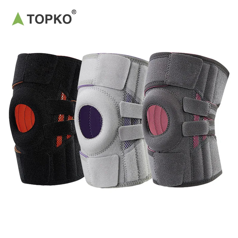 TOPKO in Stock Silicone Sports Knee Pads Adjustable Yoga Protective Support Knee Pads
