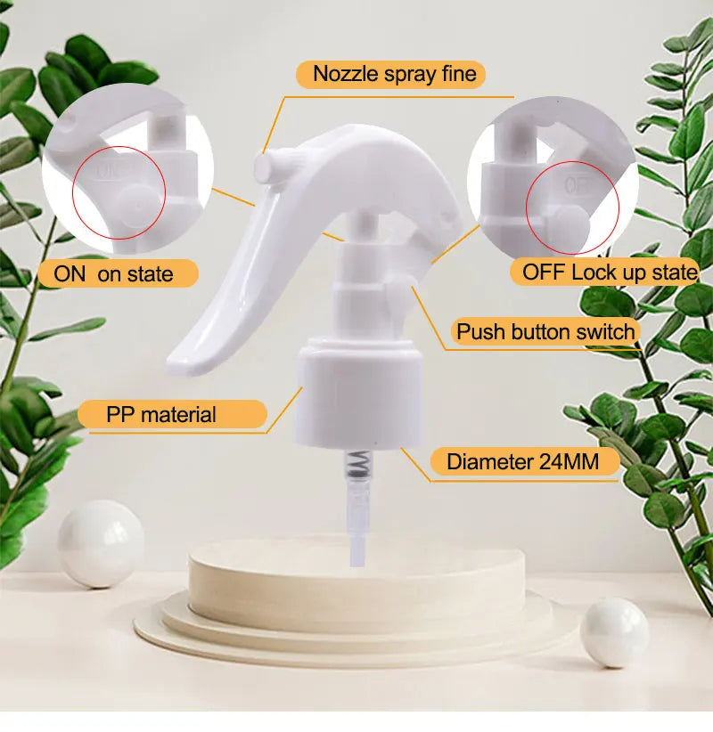 Wholesale White 150ml-500ml Air Fresher Cleaning PET Plastic Spray Bottle with Trigger Sprayer Screen Printing & Pump Sprayer