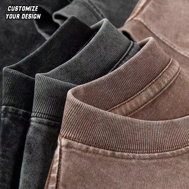 High Quality Custom Oversized Blank Men 100% Cotton Tshirt Print Vintage Organic Cotton T Shirts Wholesale Acid Wash t Shirt