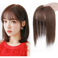 Long Straight Synthetic Hairpieces With Bangs Black Brown Invisible Cover Female Artificial Hair Head Air Bangs Set Cover