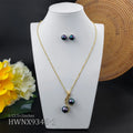 Hawaiian Jewelry Wholesale Fashion Pearl Necklace Earring Set Gold Pink South Sea Aquaculture Pearl Jewelry Christmas Gift