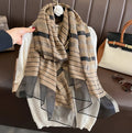 New Fashion Striped Pattern Imitation Silk Scarf Wrap Ladies Thin Soft Silk Beach Shawl Plain 80*190CM Silk Shiny Scarves Hijabs