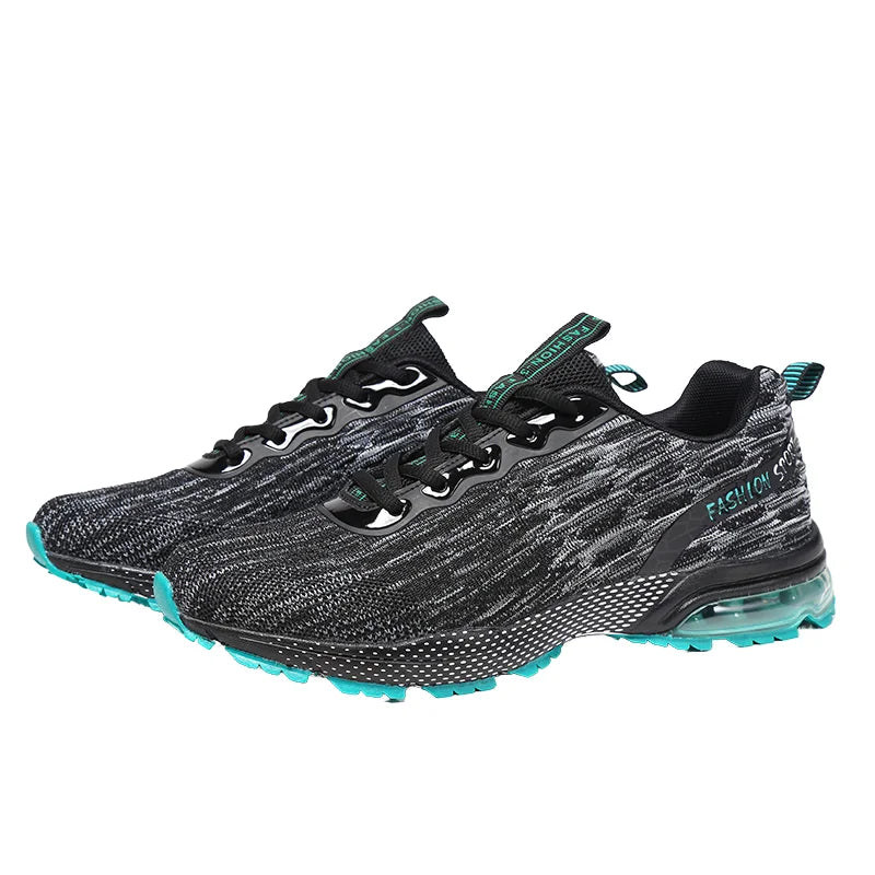 Custom Designer Men's Sport Sneakers Fly Knitting Running Cushion Mesh Lining EVA Insole Big Size Fashion Trend Rubber Outsole