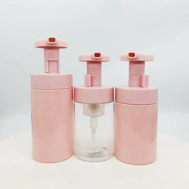 Pink/Green/Clear  Foaming Hand Soap Bottle Empty Shower Gel Shampoo Foam with Pump Bottle