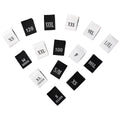 Ready to Ship Adhesive Sticker Woven Size Number Clothing Labels Neck Tag for Garment Size Tag