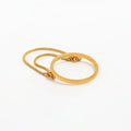 Joolim Jewelry 18K Gold Plated Statement Double-layer Snake Chain Pendant Stainless Steel  Rings for Women