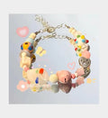 Y2K Candy Color Sweet Colorful Beaded Bracelet Summer Beach Bracelet Diy Bohemian Star Heart Handmade Beaded Bracelet