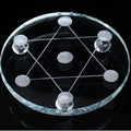 Wholesale 7 Chakra Star Array Sphere Ball Plate Crystal Mineral Stand Polished Gemstone Base