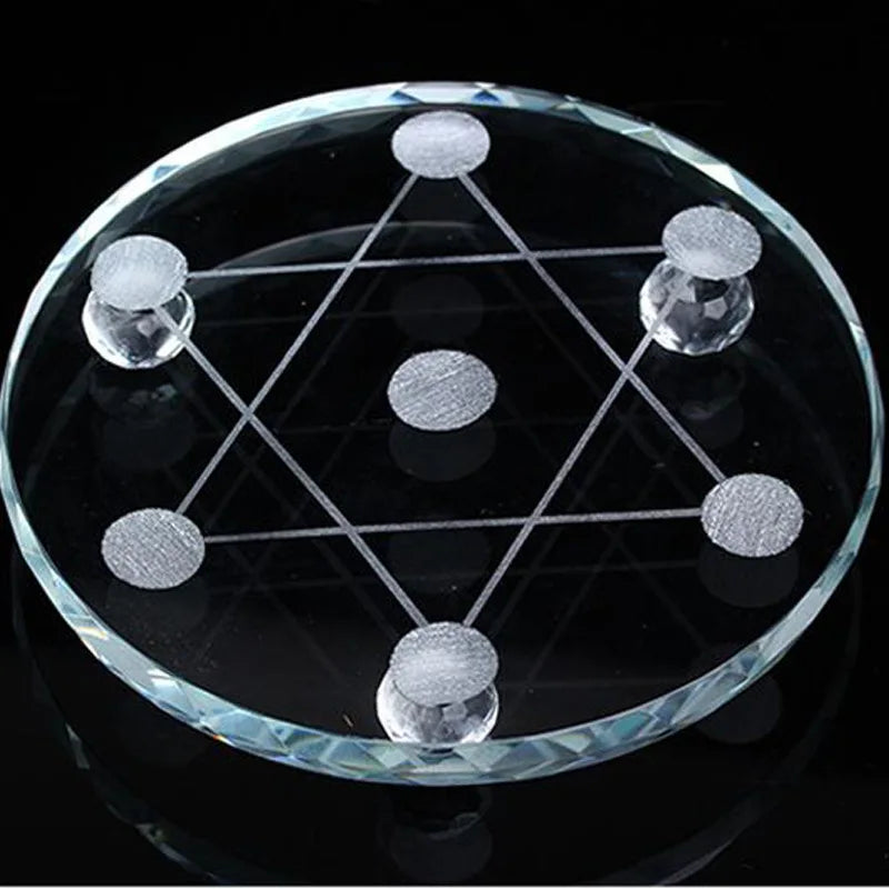 Wholesale 7 Chakra Star Array Sphere Ball Plate Crystal Mineral Stand Polished Gemstone Base