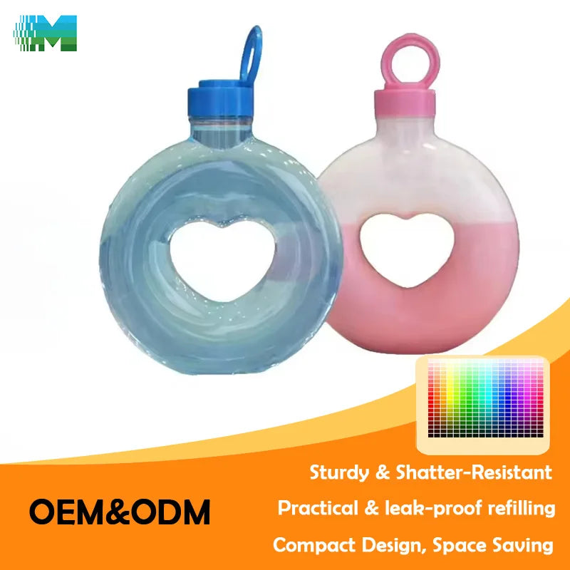 Factory Price Customizable 500ml Plastikflasche Plastic Bottle Durable Portable Round Shaped Drink Plastic Bottles