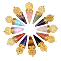 New Style Gold Retro Pattern Stone Pendulum Natural Crushed Stone for Divination Hypnosis Healing Soul Crystal Witchcraft
