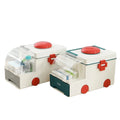 Portable Household Medicine Storage Box Large Capacity Emergency Medical Container Rectangle PP Plastic